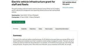 Electric Vehicle Infrastructure Grant for Businesses