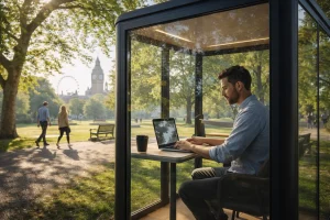 Pop-Up Co-Working Pods in Public Parks