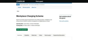 Workplace Charging Scheme Support