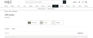 M&S Gift Card