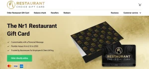 Restaurant Choice Gift Card