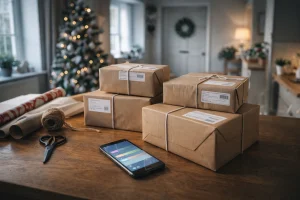 Christmas preparations in home