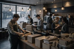 Starbucks Dumfries Staffs Packing the Goods