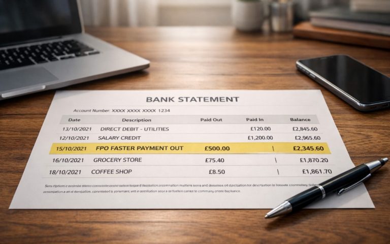 fpo on bank statement