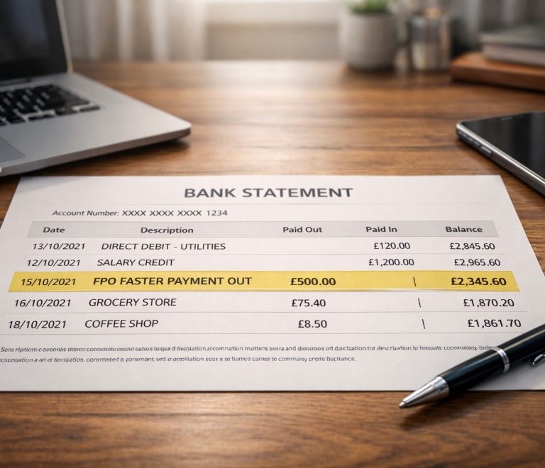 fpo on bank statement