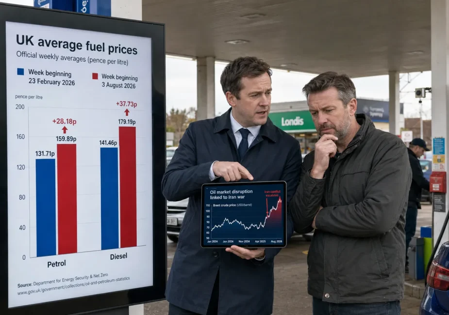 Petrol and Diesel Prices Rising in the UK Due to the Iran War