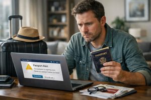 Why are travellers being told not to book travel until they receive a valid passport