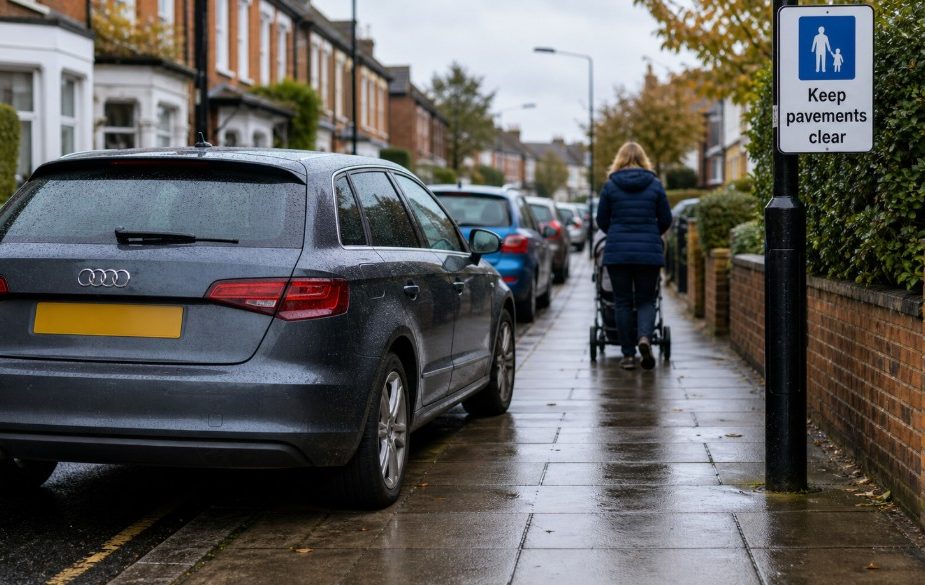 england pavement parking ban 2026