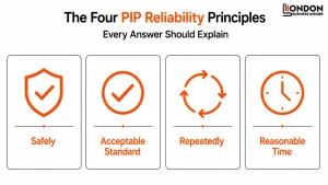 Four PIP reliability rules infographic