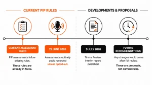 PIP assessment rules and 2026 changes timeline