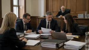 Tax and legal professionals reviewing director’s loan evidence relating to a UK First-tier Tribunal case