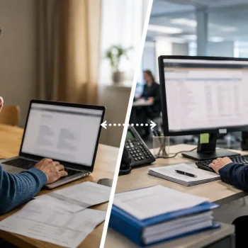 UK claimant and banking professional illustrating limited DWP bank account checks under 2026 eligibility verification rules.