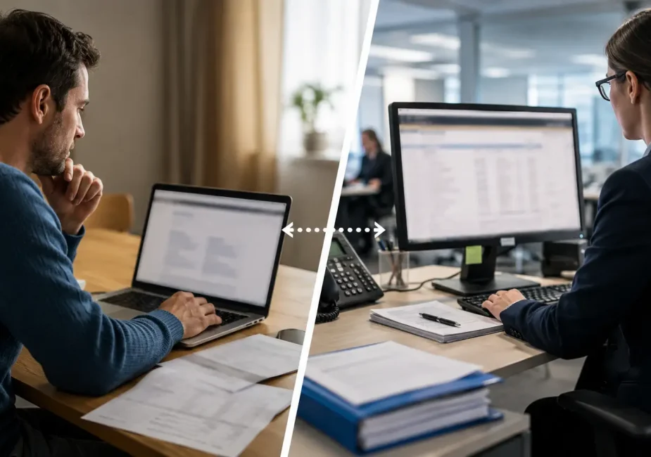 UK claimant and banking professional illustrating limited DWP bank account checks under 2026 eligibility verification rules.