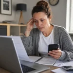 Universal Credit claimant reviewing benefit information during an enhanced review.