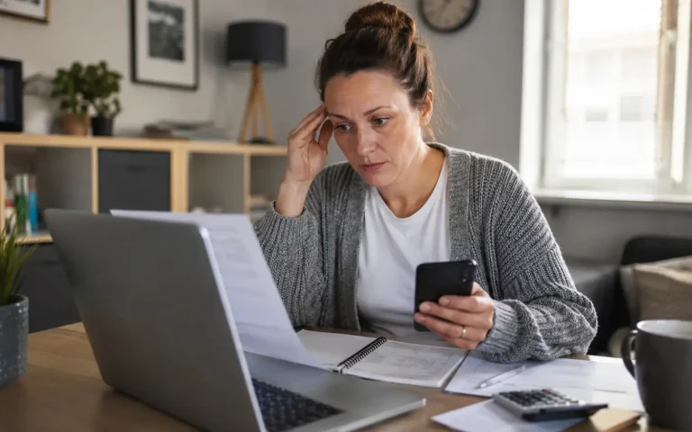 Universal Credit claimant reviewing benefit information during an enhanced review.