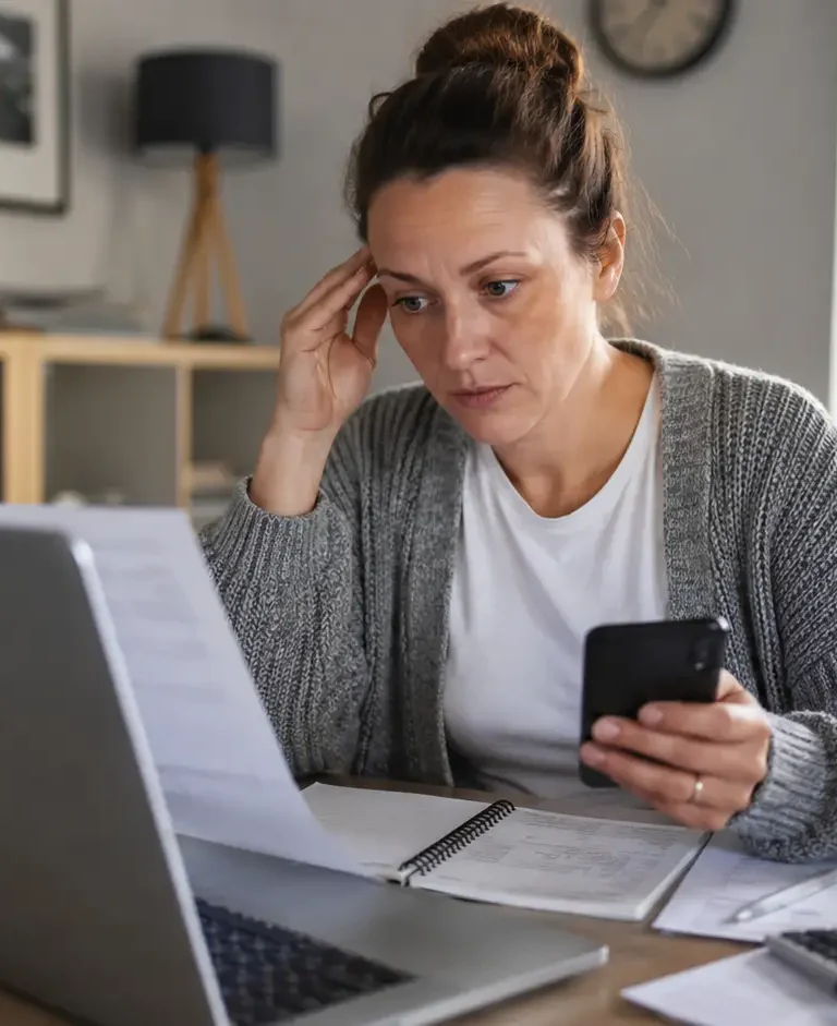 Universal Credit claimant reviewing benefit information during an enhanced review.