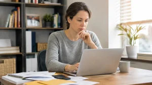 Universal Credit claimant reviewing information without being asked for bank statements.