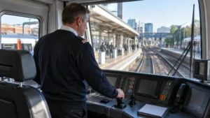 Train driver cab