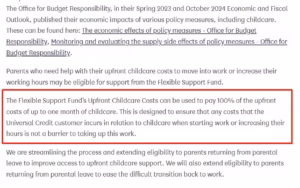 Universal Credit Childcare Fund